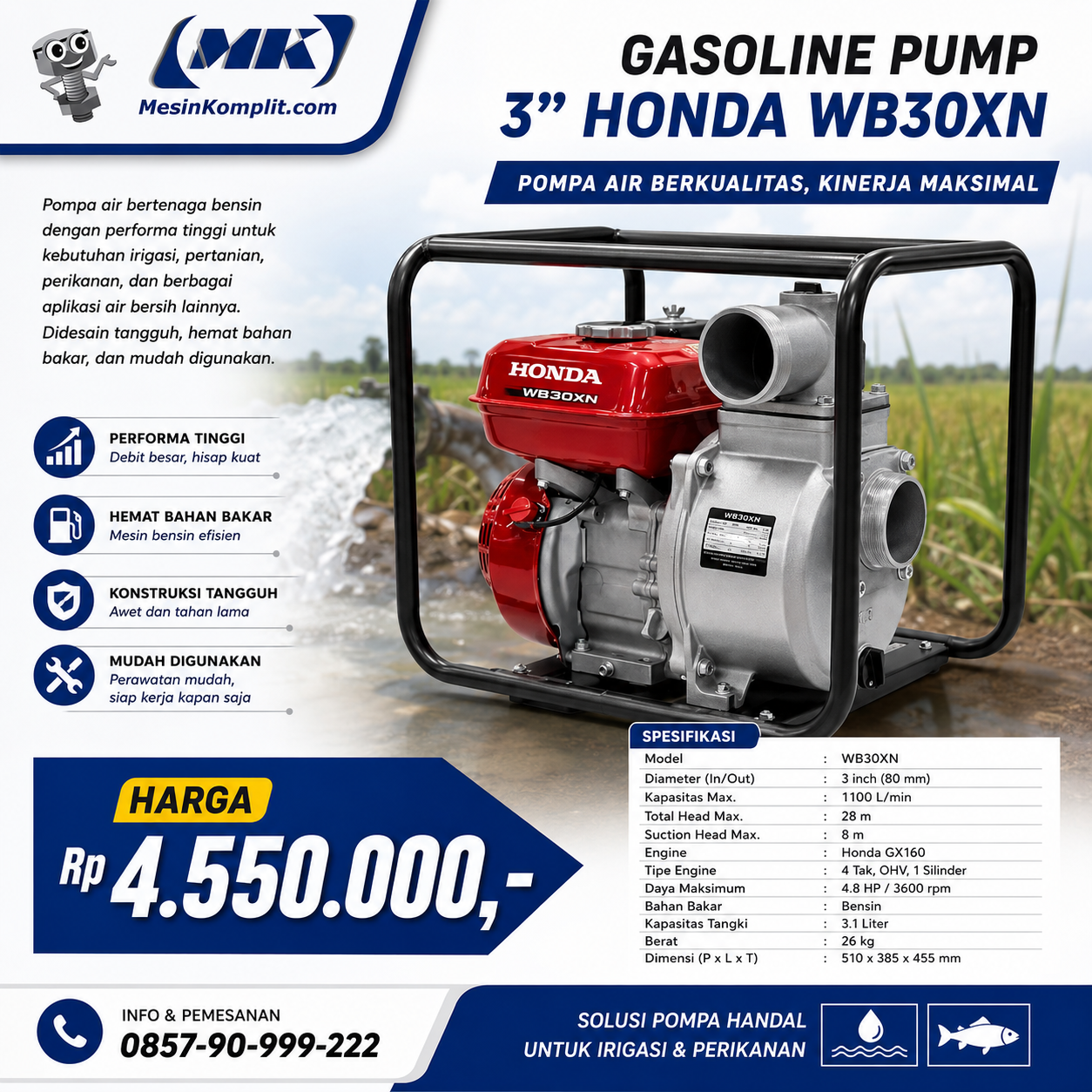 Pompa Air Honda 3in (PMP-...